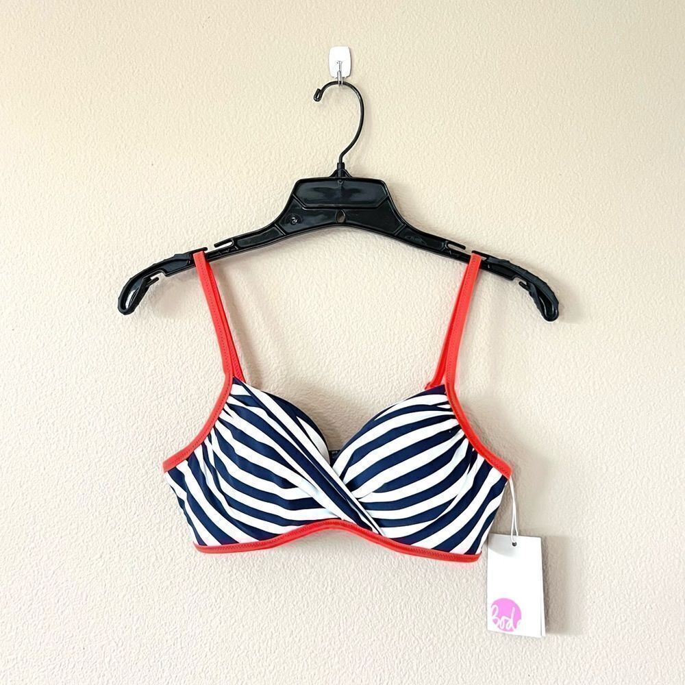 NWT Boden Striped Bikini Top